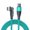1m-Green, variant on Nylon Braided Type C Charging Cable 180 Rotating Ends Fast Charge Support Led Light For Devices Quick Charging 60W