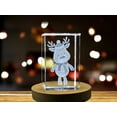 thumbnail image 3 of Graceful Reindeer | 3D Engraved Crystal Sculpture, 3 of 6