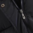 thumbnail image 5 of Abrigo largo liso negro, chaqueta ligera para mujer /XL negro XL, 5 of 5