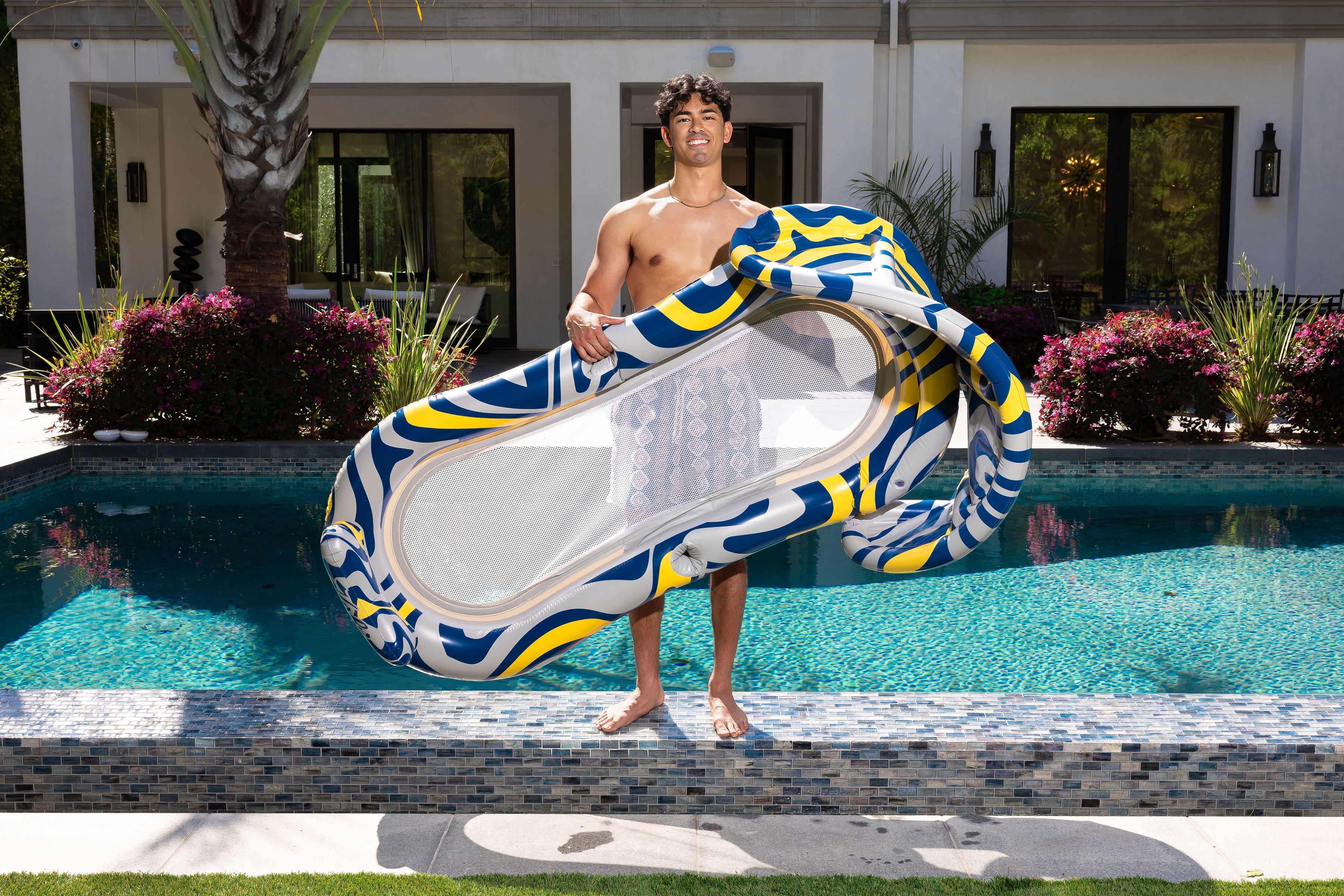 Hobie Inflatable Pool Lounger with Shade for Kids and Adults, Ages 8 & up,