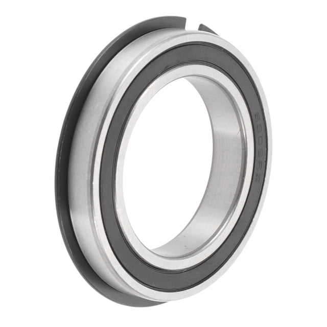 Unique Bargains 6909NR2RS Roulements à Billes Rainures Profondes 45x68x12mm P0 Double Joint en Caoutchouc Roulements Lubrifiés 1 Pce Roue de Scooter Planche à Roulettes Universelle Ton Argent Noir