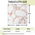 thumbnail image 2 of White Rose Gold Marble Square Fitted Tablecloth with Elastic Edge,Square Table Cover,Washable Elastic Table Cover for Home Kitchen Party Decor 34"x34", 2 of 6