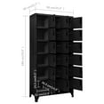 thumbnail image 2 of vidaXL Locker Cabinet Black 35.4"x15.7"x70.9" Steel, 2 of 8