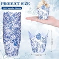 thumbnail image 2 of 200Pcs Blue and White Floral Cupcake Liners Chinoiserie Muffin Baking Liners Tulip Cupcake Wrappers Baking Cup for Bridal Baby Shower Wedding Birthday Tea Party Decor, 2 of 4