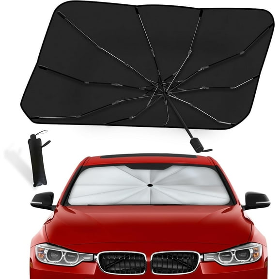 EcoNour Car Windshield Sunshade | Foldable UV Blocker Front Window Shade for SUV & Sedan