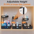 Under Sink Organizer 2 pack, 2 Tier Slide Out Under Kitchen Sink