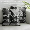 thumbnail image 3 of Nawypu  Premium Decorative Throw Pillow Case African MUD Cloth Print Bogolan Black Tribal Pattern Heavy Weight Fabric Cushion Cover, 3 of 5