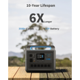 VDL Portable Power Station 1500W/1228Wh Capacity Solar Generator,6x AC Output, 2000W Surge,Fast Charging for Home RV Emergency