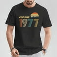 thumbnail image 2 of 1977 Vintage Sunset T-Shirt for Men – Retro 70s Graphic Tee, Classic Sunset Design, 1977 Birth Year Shirt, Cool Summer Vibes Apparel, Gift for Men Born in 1977, 2 of 3