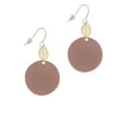 thumbnail image 2 of Delight Jewelry Acrylic 1 1/8" Disc Rose Goldtone Goldtone Leaf French Earrings, 2 of 4