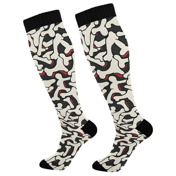 joogoo Bones Long Socks Women Men Knee High Sock