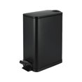 thumbnail image 1 of Naiovety Cubo de basura de acero inoxidable de 10 l, cubo de basura reutilizable, lavable, ergonómico, elegante, contenedor de basura de cocina Suministros de limpieza para el hogar Negro, 1 of 6