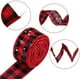 thumbnail image 4 of Cinta de cuadros vichy grandes con copos de nieve navideños, 10 yardas, cinta con borde cableado, cinta de arpillera a cuadros negra y roja, arpillera a cuadros navideños, 4 of 5