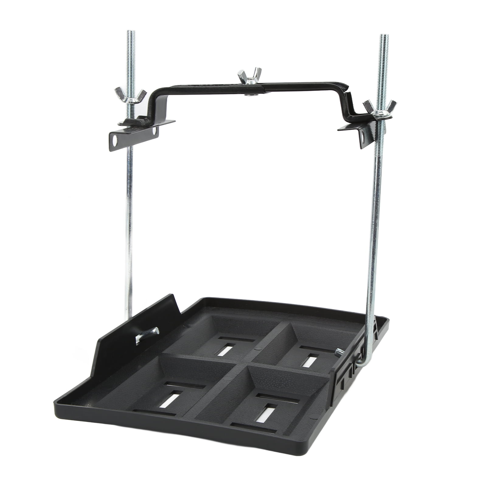 Car Storage Battery Holder Hold Down Tray Adjustable Bracket 27cm Screw Rod ABS - Foto 6