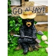 thumbnail image 1 of Ebros Mad Black Bear Holding Rifle 15"H Statue W/ Welcome or Go Away Plank Sign, 1 of 5