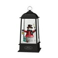 thumbnail image 3 of Northlight Lighted Snowman Christmas Lantern with Falling Snow - 13" - Black, 3 of 5