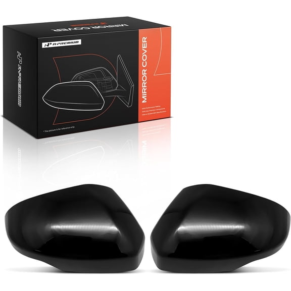A-Premium 2 PCS Driver and Passenger Side Rearview Mirror Covers Caps - Compatible with Honda CR-V CRV, HR-V HRV, 2023 2024 2025 - Smooth Black, with Turn Signal Hole