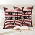 thumbnail image 3 of Happy Memorial Day Pillow Covers 2 Pack Patriotic Pentagram Pillowcase Waterproof Outdoor Throw Pillow Cover for Patio Garden Square Cushion 16”x16”, 3 of 9