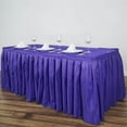 thumbnail image 5 of Efavormart 14ft Purple Accordion Pleat Polyester Table Skirt for Kitchen Dining Catering Wedding Birthday Party Decorations Events, 5 of 5