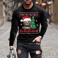 thumbnail image 2 of Hombres Casual Navidad Divertido 3D Impresión digital Jersey Cuello redondo Blusa de manga larga Camiseta Pompotops oipoqjl3069, 2 of 3