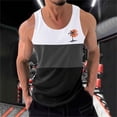 thumbnail image 1 of Débardeur pour Hommes, Mode Décontractée Patchwork Imprimé Pull Col Rond Débardeurs de Sport, 1 of 5