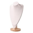 thumbnail image 1 of Collar cadena joyería busto madera comercios muestra elegante presentación joyería organizador ornamento collar soporte de exhibición, 1 of 9