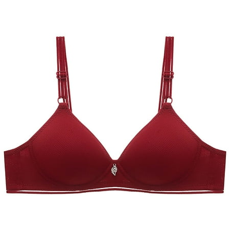 Pavied Minimizer Bras Feelingirl Bra Wireless Bras Lady s Bra Vest Front Buckle Bra Without Steel Ring Large Size Sleeping Underwear Seamless Bras Womens Bras Red 2XL