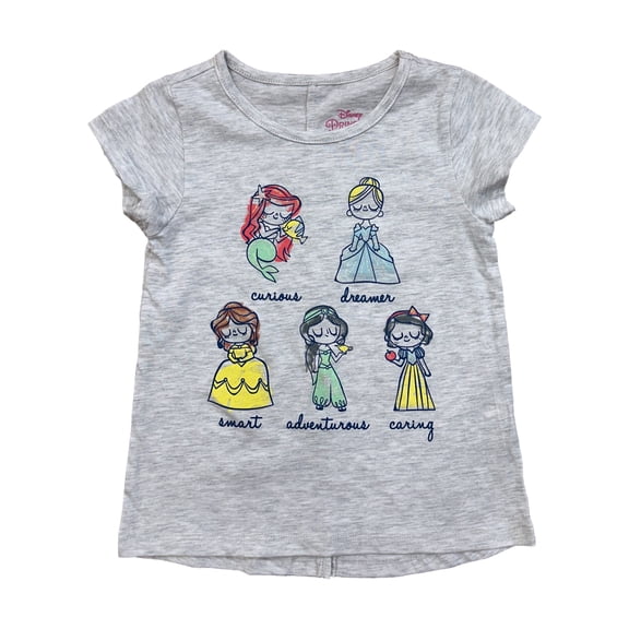 Disney Princess Toddler Girls Ariel Cinderella Jasmine Belle  Tee T-Shirt 2T