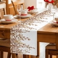 thumbnail image 5 of Eucalyptus Leaves Table Runner 72 Inches Long Farmhouse Dress Scarves, Brown Summer Botanical Weeping Dining Tablerunner for Coffee Table/Kitchen Island/Party Décor, 13" x 72", 5 of 8