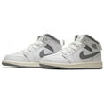 thumbnail image 3 of Little Kid's Jordan 1 Mid White/Stealth (640734 135) - 12, 3 of 5
