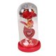 thumbnail image 5 of Decoración del día de San Valentín BLESIY Lámpara de mesa eterna Rosa artificial en cúpula de vidrio base roja, 5 of 8