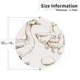 thumbnail image 2 of Disketp Hand Drawn Goose Funny Coasters,4 Pcs Leather Coasters with Holder, Perfect Housewarming Hostess Gifts,Protect Furniture from Water Marks Scratch and Damage-Round Shape, 2 of 6