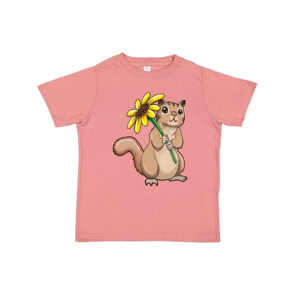 Inktastic Cute Chipmunk with Sunflower Boys or Girls Toddler T-Shirt