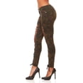 thumbnail image 1 of Jean Skinny Taille Basse pour Femmes à Lacets Coupe Ajustée Extensible Camouflage Taille Junior 3, 1 of 10