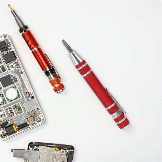 HAMPPLIES Portátil De Destornillador 8 En 1 En Aluminio Para Reparaciones Domésticas Y Electrónicas