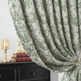 thumbnail image 5 of Curtainking Blackout Curtains for Bedroom Thermal Curtains Floral Patterned Living Room Vintage Country Curtain,96 inch 2 Panels,Green, 5 of 9