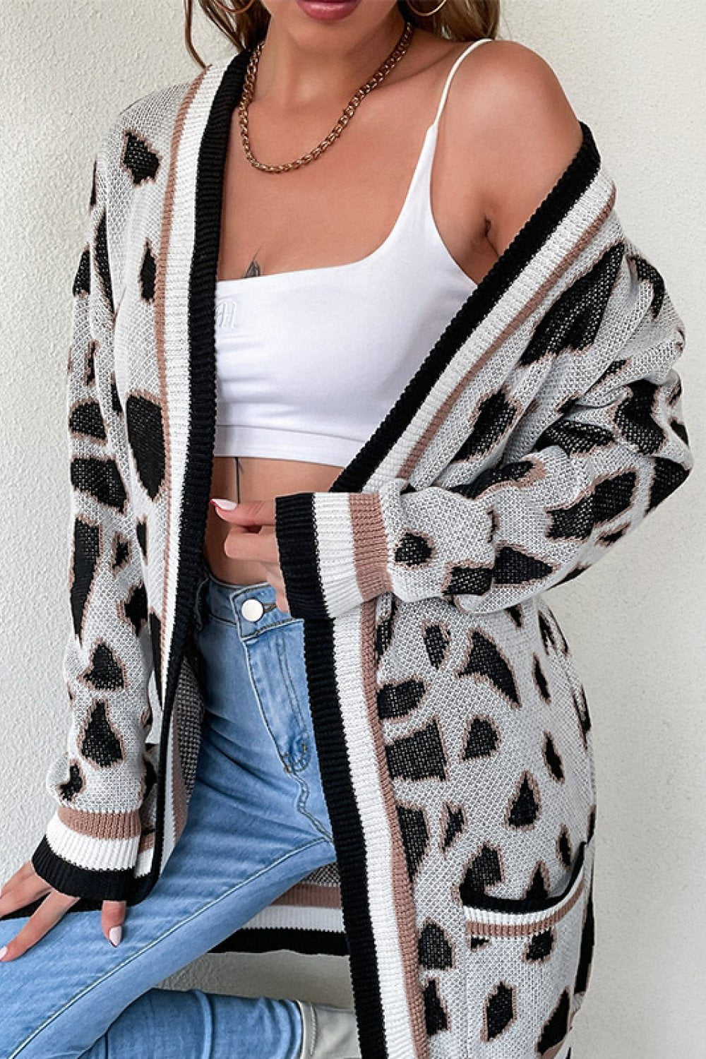 Leopard Print Duster Cardigan - Walmart.com