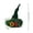 *04-Green, variant on Cutuoiiu Women Halloween Party Accessory Solid Color Pleated Witch Hat Wide Brim Pointed Hat for Halloween Dress‑Up Theme Events