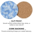 thumbnail image 5 of GZHJMY 6Pcs Round Fir Branches and Snow Ceramic Coasters with Cork-Backed for Coffee Drink, Cup Mat Absorbent Stone Coasters, 5 of 5