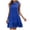 Blue, variant on Women's Summer Sleeveless Mini Dress 2024 Crewneck Knit A Line Pleated Swing Casual Basic Short Dress