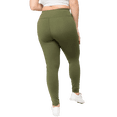 thumbnail image 3 of Women's Active Wear Leggings w/ Hidden Waistband Pocket, Plus Size - Olive, 2XL, 3 of 4