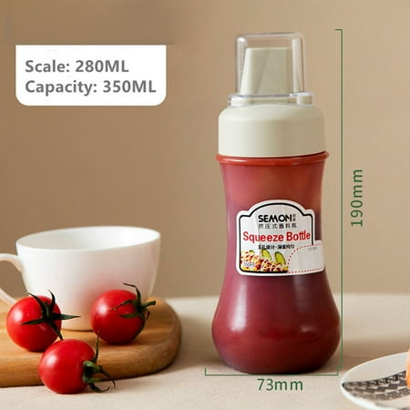 

With Cap Kitchen Plastic Five Hole Chocolate Honey Dispenser Container Sauce Squeeze bottle Olive Oil Bottles GREY