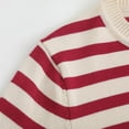 thumbnail image 7 of Wang6 Women Lightweight Oversize Cardigans Sweaters Trendy Long Sleeve Button down Knit Sweater Fall Crew Neck Striped Printed Knitted Outwear Tops Red XL, 7 of 7