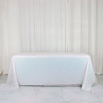 Efavormart 90x132" Wholesale Rectangle Table Cover Premium Sparkly SEQUIN Tablecloth For Banquet Wedding Party - Iridescent Blue