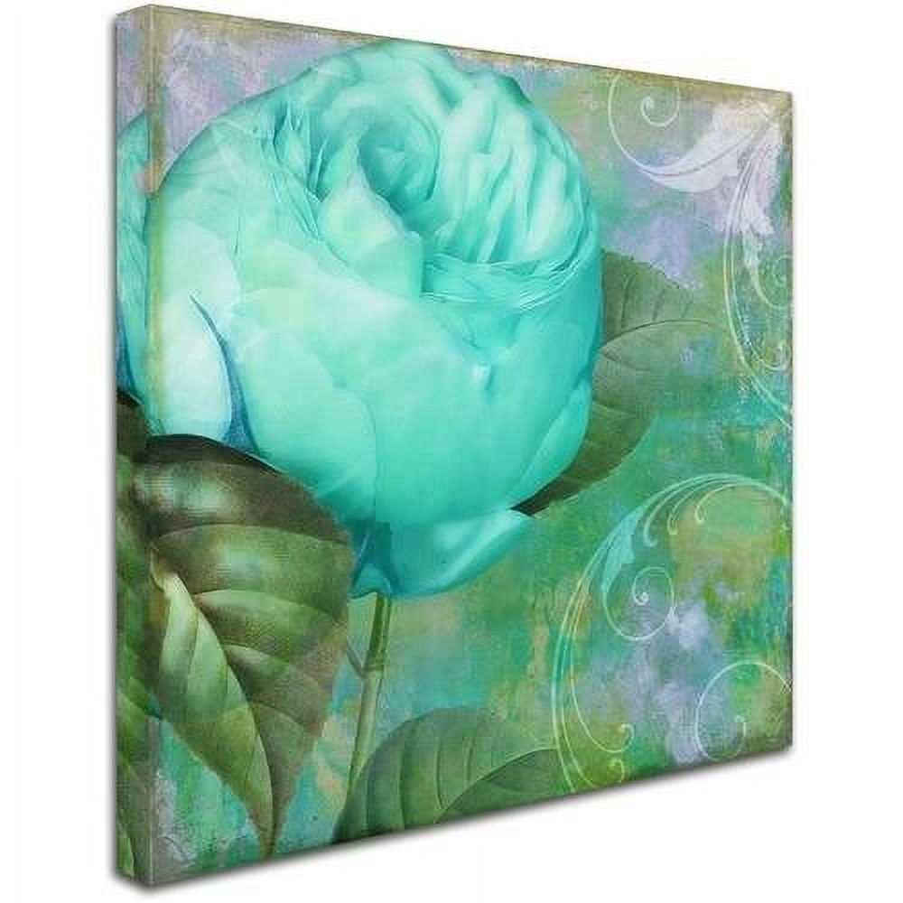 Trademark Fine Art "Aqua Rose I" Canvas Art by Color Bakery