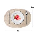 thumbnail image 3 of Pebbuoy Woven Cotton Yarn Placemats Minimalist Heat Resistant Table Protectors Dining Mats for Home Kitchen, 3 of 5