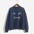 thumbnail image 4 of Dyfzdhu Sweatshirts for Women Fall Winter Crew Neck Solid Color Prints Long Sleeve Pullover Sweatshirt, 4 of 4