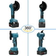 thumbnail image 3 of TFixol 180° Rotating Brushless Mini Angle Grinder with 20V Rechargeable Battery, Metal Guard, and Constant Speed Function for Cutting, Polishing, and Grinding - 2 Batteries & Charger Included (US, 3 of 6