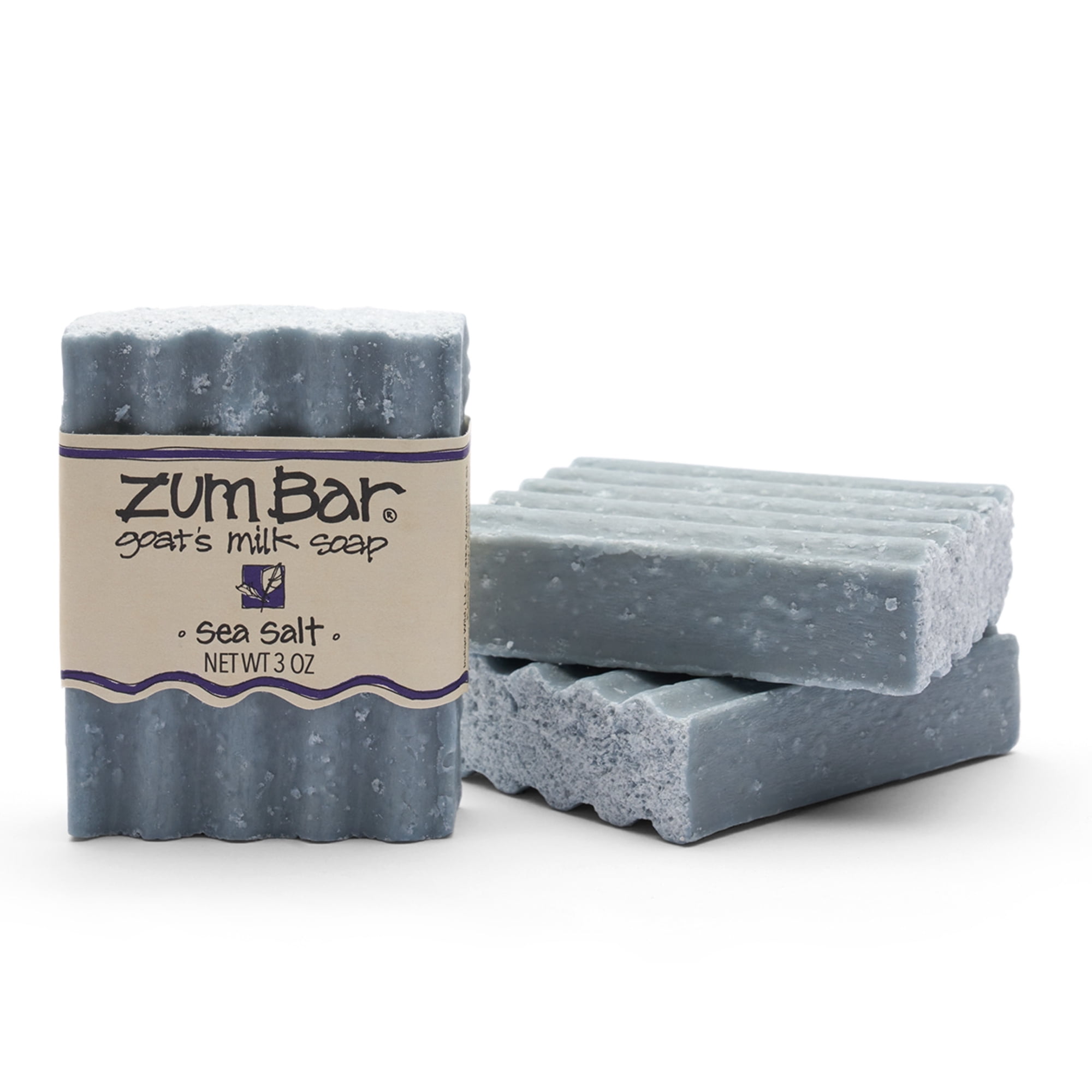 Zum Bar Goat's Milk Bar Soap - Sea Salt - 3 oz (3 Pack)