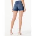 thumbnail image 4 of Sofia Jeans Women's Lila Mid Rise Distressed High Low Hem Shorts, 4 of 6